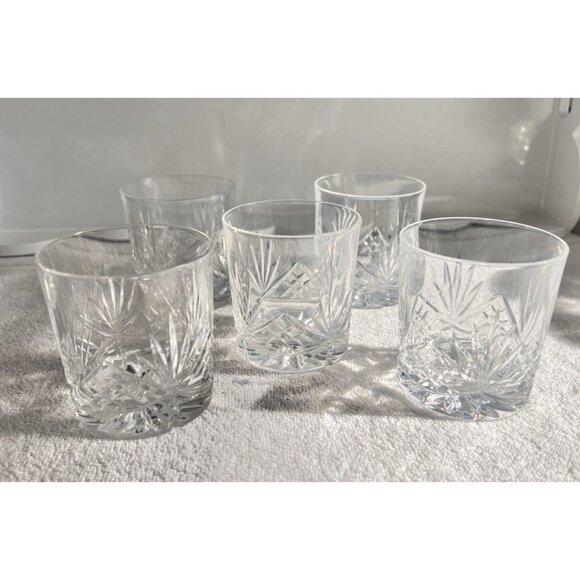 S/5 Edinburgh Crystal Star of Edinburgh Whiskey Glass 8062127 Drinkware Elegant